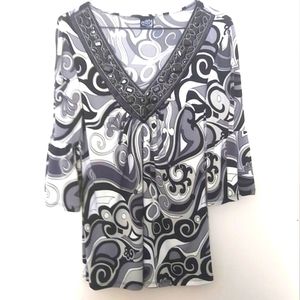 THX | Women's Top Black White